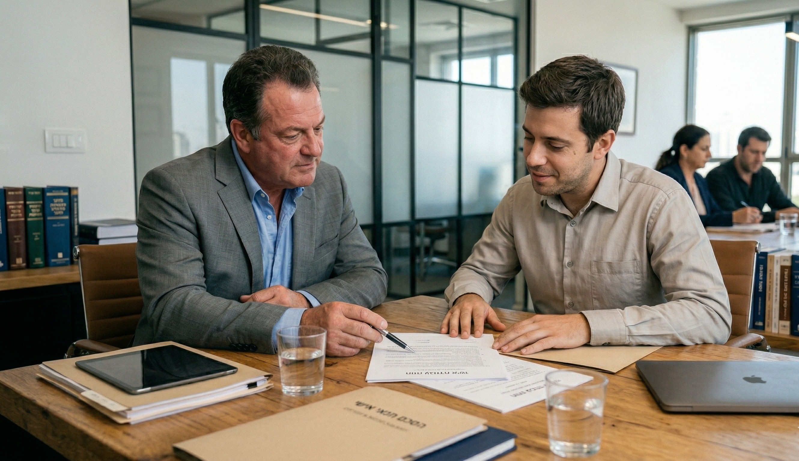 תמונת אווירה הממחישה עבודה וחוזים